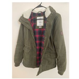 Hollister Army Green Jacket